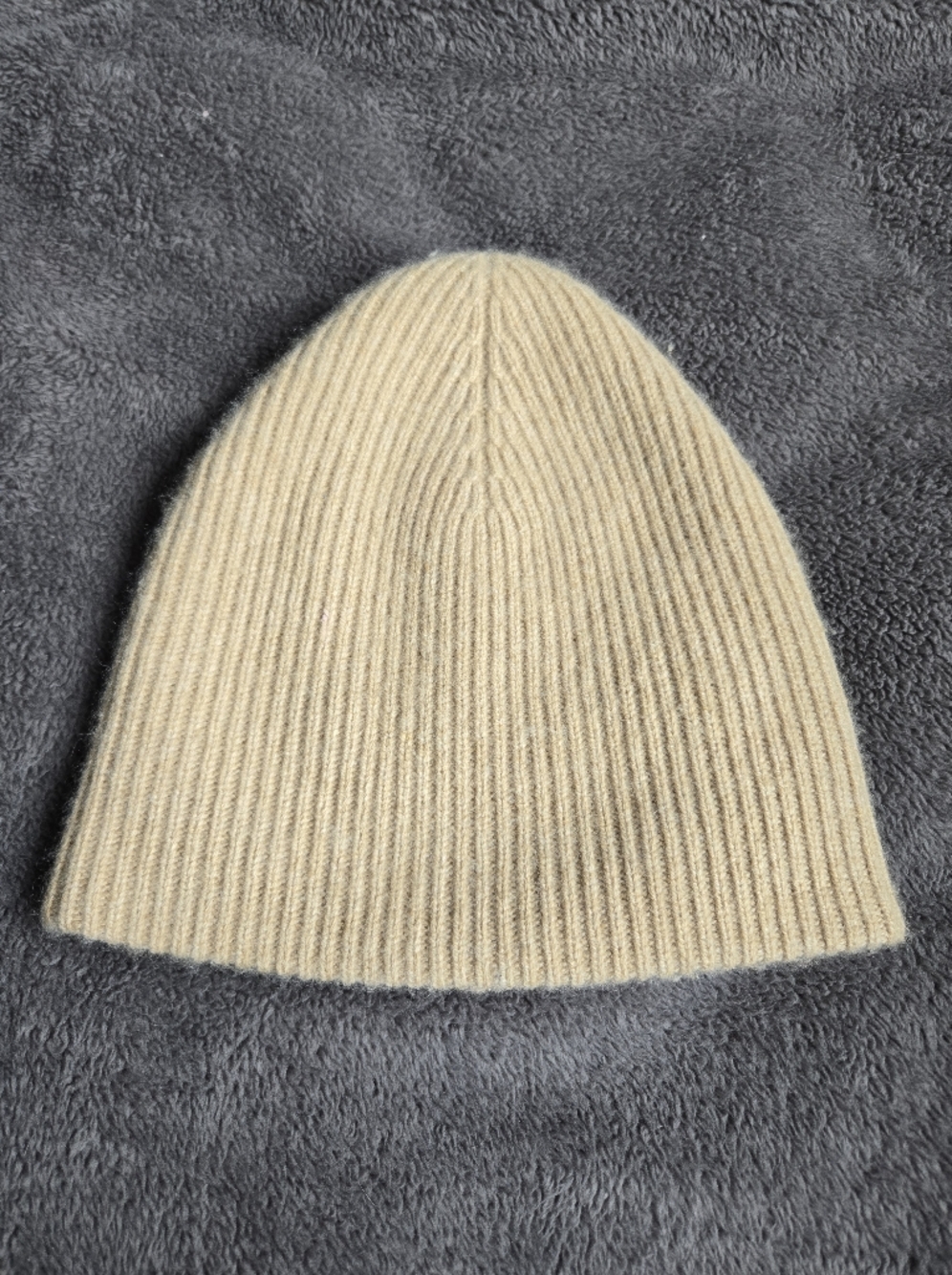 Cashmere Ribbed Knit Beanie